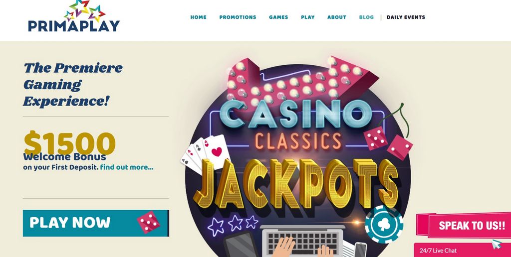 Prima Play Casino Site No Down Payment Bonus Codes (50 Free Chips)